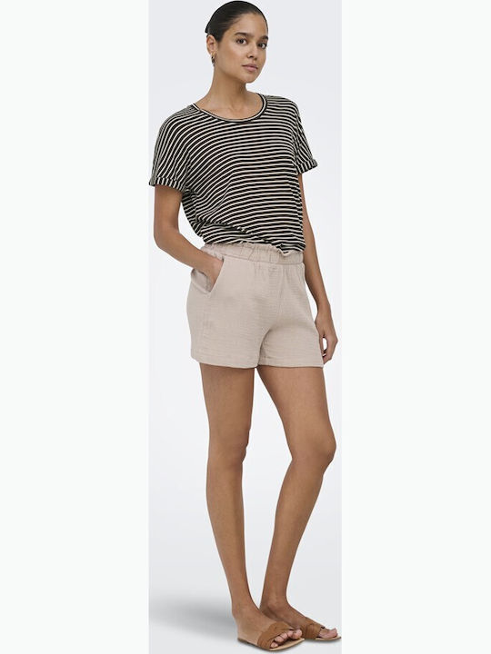 Tricou Damă Cu Dungi Maro