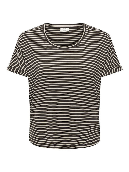 Tricou Damă Cu Dungi Maro