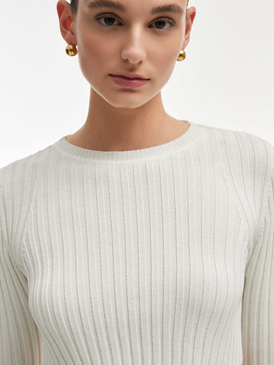 Γυναικείο Crop Πουλόβερ White
