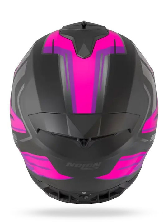 Nolan N80-8 Trittico Black/Fuchsia/Anthracite 358 Motorcycle Helmet Full Face ECE 22.06 1590gr with Sun Visor
