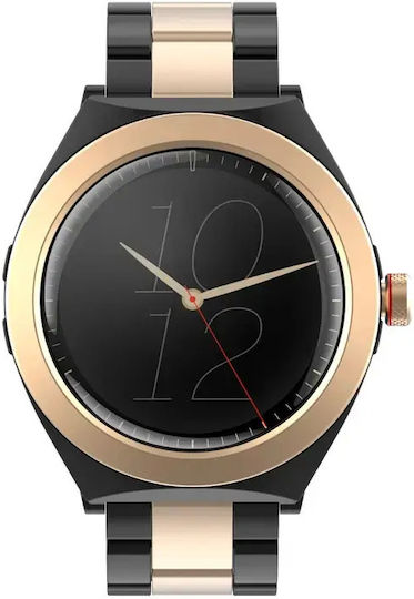 MaxCom FW76 Stainless Steel 42mm Smartwatch με SIM και Παλμογράφο (Gal Black)