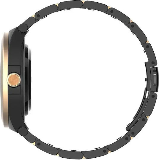 MaxCom FW76 Stainless Steel 42mm Smartwatch με SIM και Παλμογράφο (Gal Black)