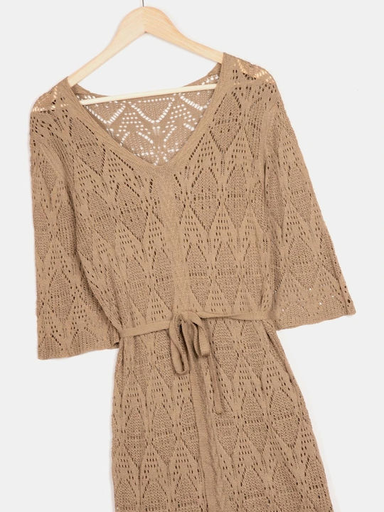 Rock Club Women's Beachwear Brown Dress