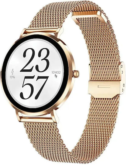MaxCom FW28 Selen Stainless Steel Smartwatch με SIM και Παλμογράφο (Χρυσό)