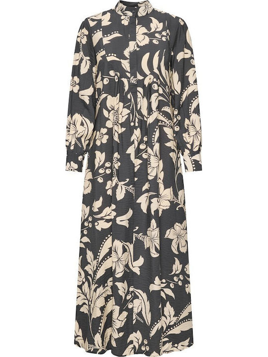 Midi Hemdkleid Schwarz