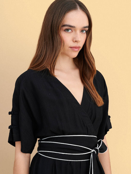 Summer Midi Dress Black 9923018 Black
