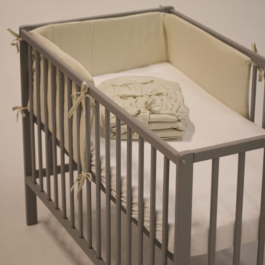Petite & Mars Crib Bumper Standard Inside Light Gray 60x120cm