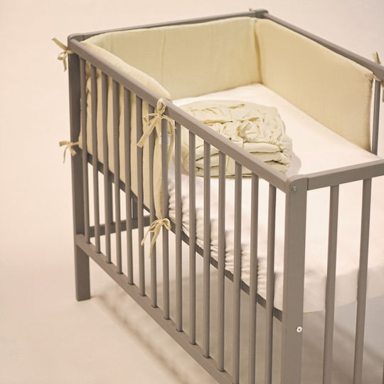 Petite & Mars Crib Bumper Standard Inside Light Gray 60x120cm