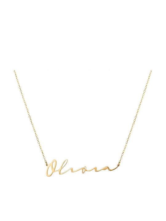 Halskette Name aus Gold 14K