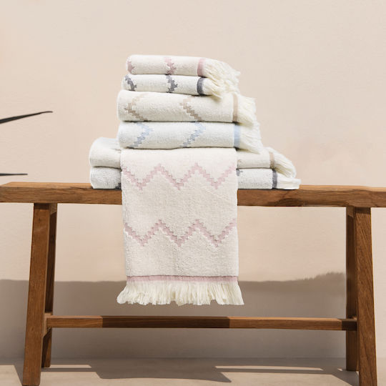Das Home Set of Bath Towels 3 pcs Best Nude Weight 450gr/m²