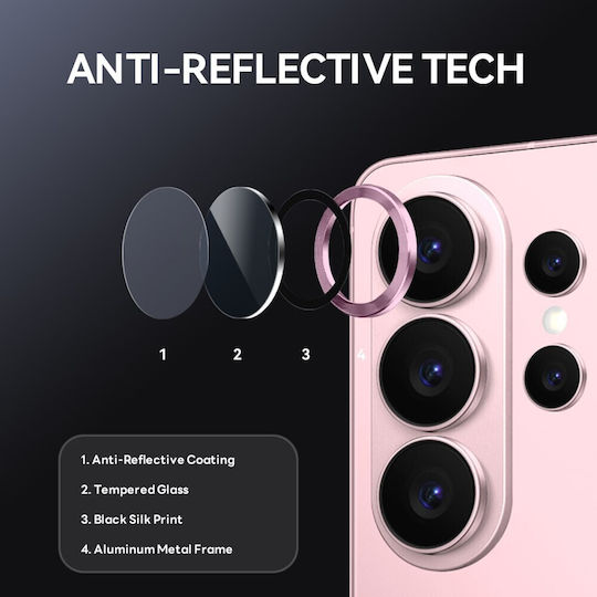 Northjo Camera Protection Tempered Glass Pink for Samsung Galaxy S26 Ultra 5g