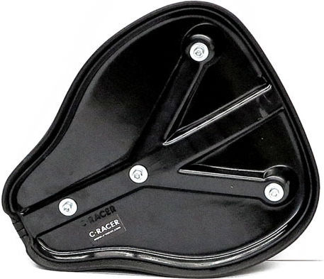C-racer Single Motorcycle Saddle Classic Bobber Universal Black Solo Seat Small Black
