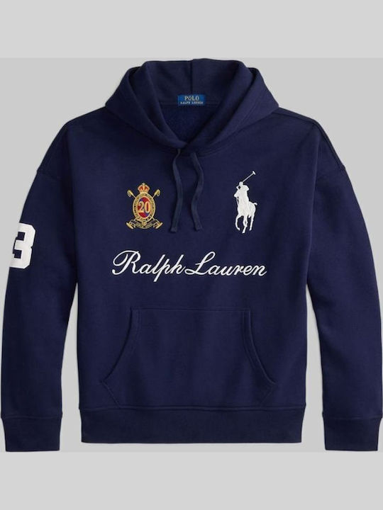 Φούτερ με Κουκούλα Navy Blue