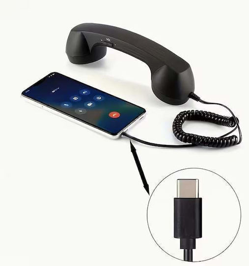 Type-c Слушалка За Мобилен Телефон Handset Винтидж Ретро Стил Стар Телефон Tc300 Oem