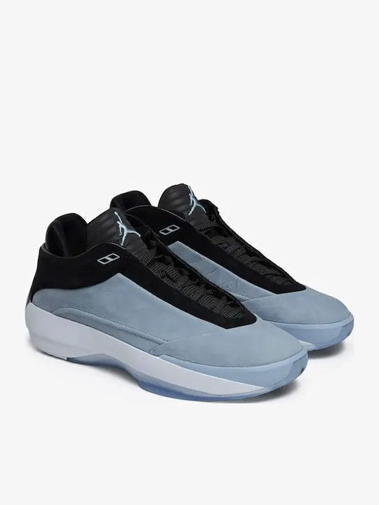 Air  40 Blue Suede Low Basketball Shoes Light Armory Blue Anthracite Black