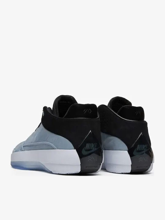 Air  40 Blue Suede Low Basketball Shoes Light Armory Blue Anthracite Black