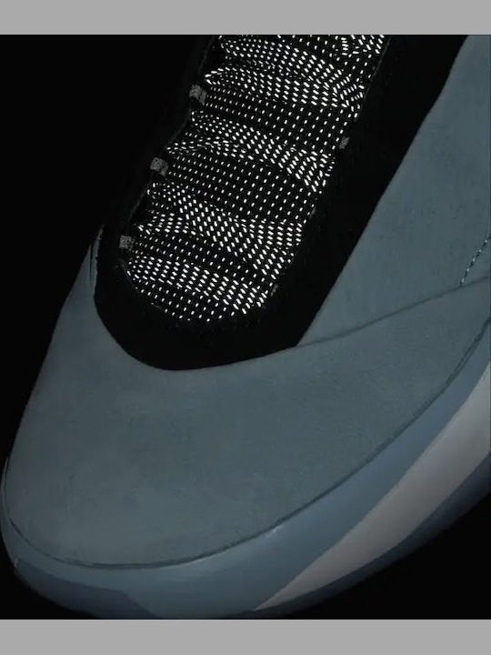 Air  40 Blue Suede Low Basketball Shoes Light Armory Blue Anthracite Black