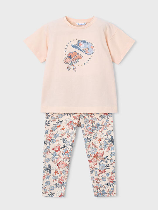 Kinderbekleidungssets mit Sommer-Leggings 2 Stück Rosa