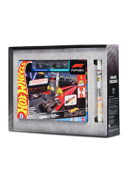 Великденска Свещ с Играчка Racing Formula 1 Grid Start Track Set & 2 Метални F1 Коли, 1:64 за 3+ Години Hot Wheels