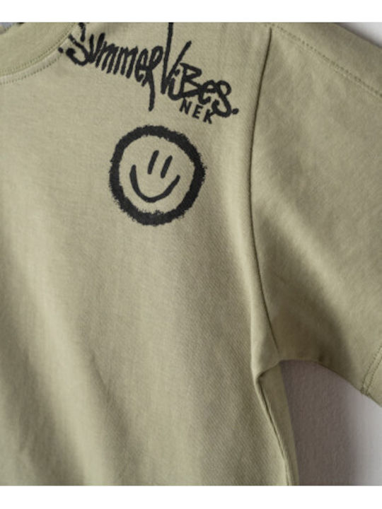 Kids Set with Shorts Summer 2 Pieces Khaki
