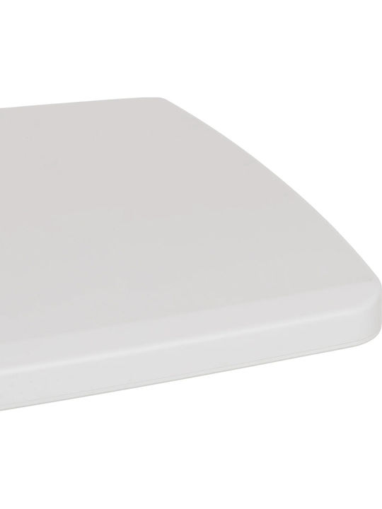 Plastic Auxiliary Garden & Terrace Table for Small Spaces Foldable with Metal Frame White 76.5x50x53cm