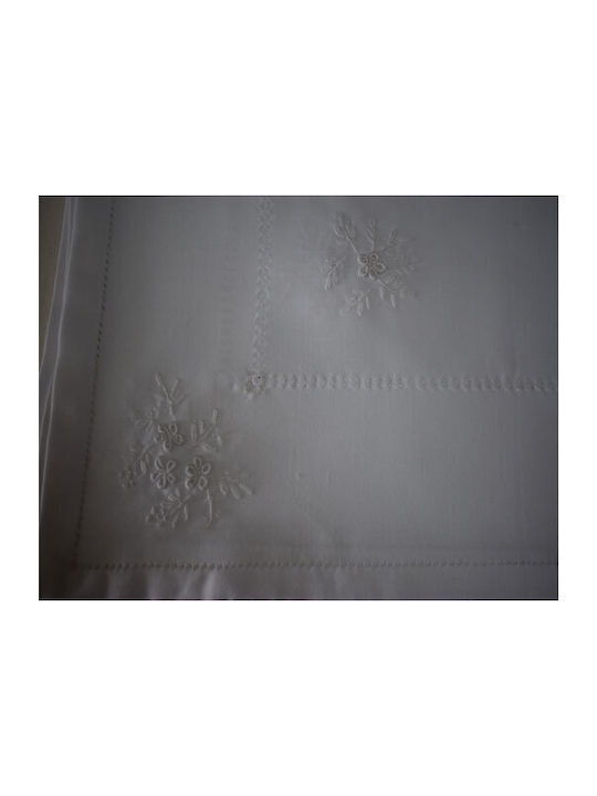 VS Home Tablecloth with Embroidery White 140x180cm