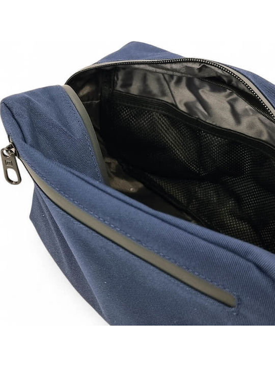 Travel Toiletry Bag Rain Cos01-z1 25x12x17cm Waterproof Fabric Internal Pockets Blue