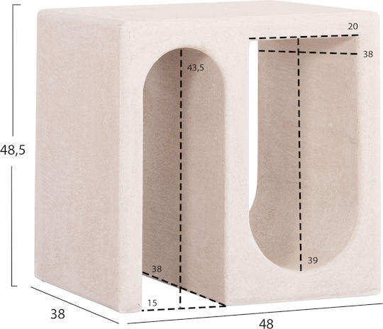 Freebox Side Table Ecru Freebox Side Table Ecru