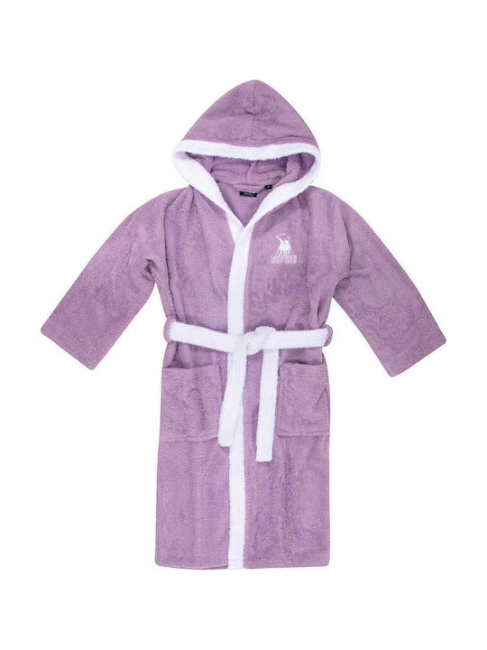 Greenwich Polo Club Kids Bathrobe Essential 8620 Purple Hooded