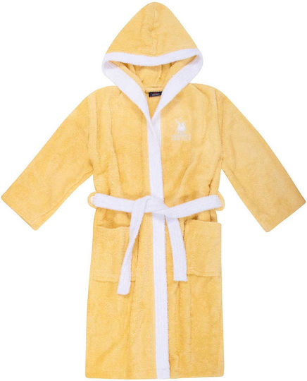 Greenwich Polo Club Kids Bathrobe Essential Yellow Hooded