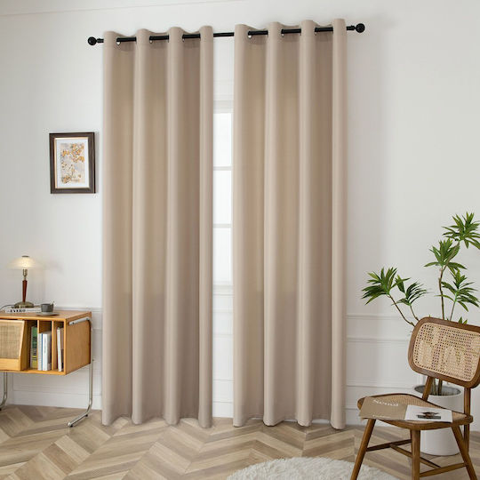 Beauty Home Пердета с Копчета Бежови 140x270см