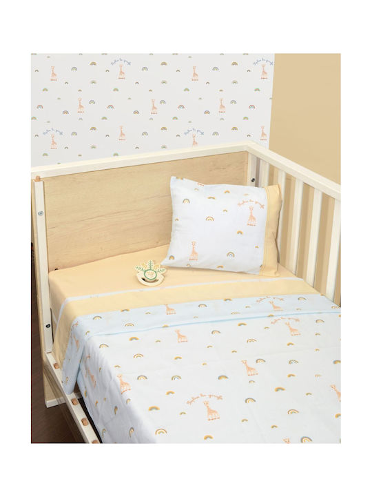 Sophie La Girafe Σετ με Λάστιχο Γαλάζιο 110x170εκ.