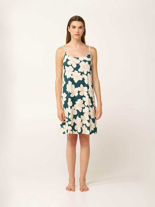 Vamp Sommerliches Damen-Nachthemd Grün Teal