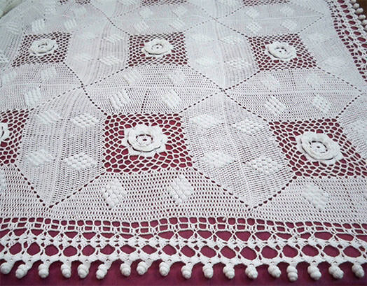 VS Home Gestrickt Decke Übergröße 240x270cm Weiße