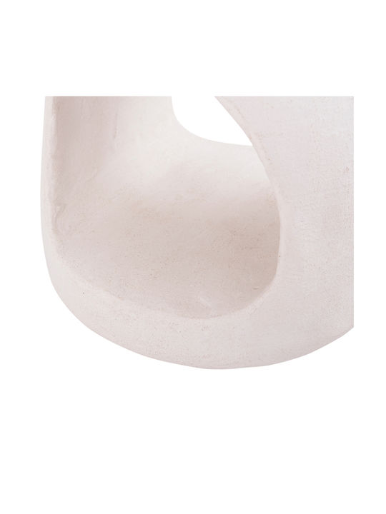Stool For Living Room Plastic Santorini Υπολευκό Χρώμα