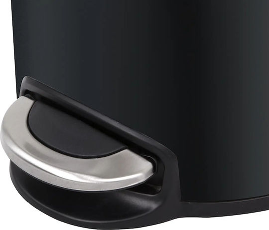 Eko Eko Artistic Waste Bin made of Inox Steel with Pedal Black 5lt