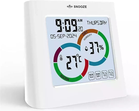 Technoline Tischuhr Digital LCD mit Wecker Schwarz