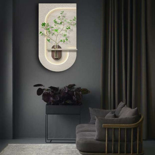 Atman Gemälde Hölzernes mit LED-Beleuchtung 80x40cm