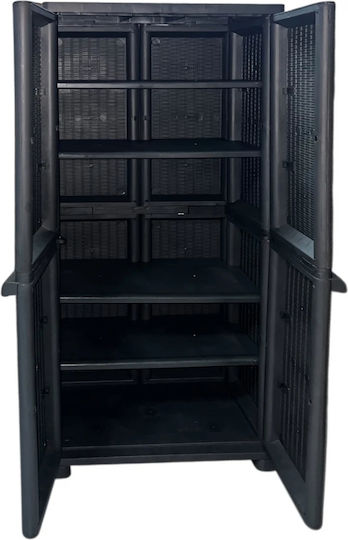 Dulap cu două uși Plastic cu 4 Rafturi 70x44x173cm