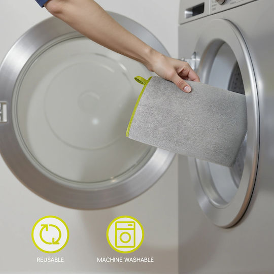 Eko Țesături De Curățare Tip Mănușă Din Microfibră Gri