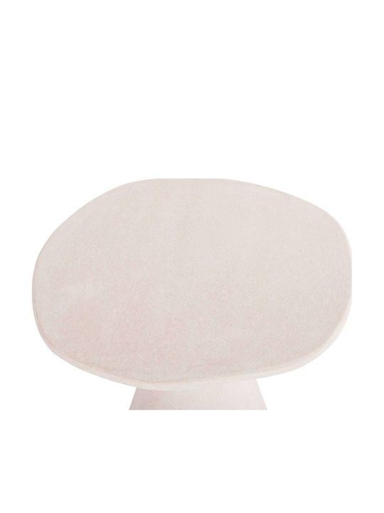 Round Table Dining Room Wooden Off-white 77x77x76cm