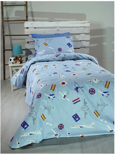 Sunshine Sheet Set Single Cotton Feelings 08 Light Blue 165x270cm 2pcs