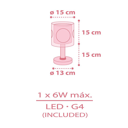 Ango Led Παιδικό Φωτιστικό Γραφείου Dance Ροζ 30x15x30εκ. Pink Dress