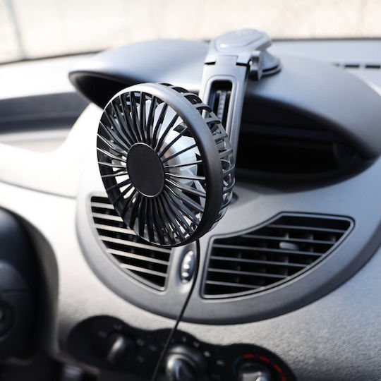 Carpoint 360° Usb Мини Вентилатор За Табло На Автомобил Черен 5v 0570013