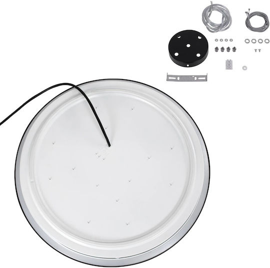 kelvo Barchetta Black LED Pendant Ceiling Light with Adjustable Warm to Cool White Light 48x48cm