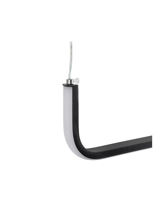 kelvo Linaria Deckenleuchte Schwarz LED mit Verstellbarem Weiß Licht 130x4x25cm
