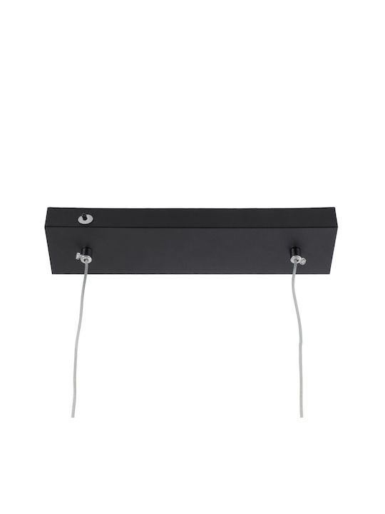 kelvo Linaria Deckenleuchte Schwarz LED mit Verstellbarem Weiß Licht 130x4x25cm