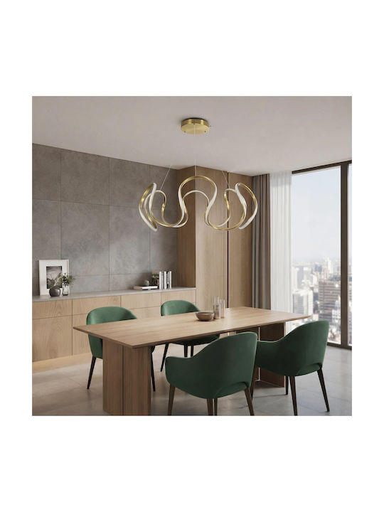 kelvo Tarantula Ceiling Light Gold LED With Adjustable Warm To Cool White Light 78x78x31.5cm