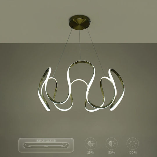 kelvo Tarantula Ceiling Light Gold LED With Adjustable Warm To Cool White Light 78x78x31.5cm