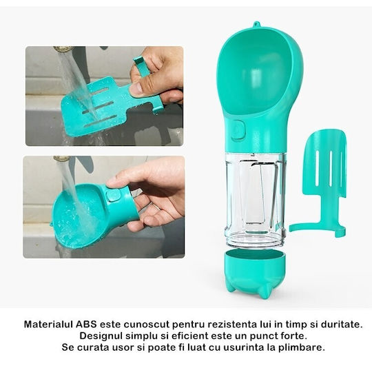 Alista Home Sticlă De Apă Din Plastic Pentru Câine Și Pisică 300ml 26.7cm În Culoare Turcoaz